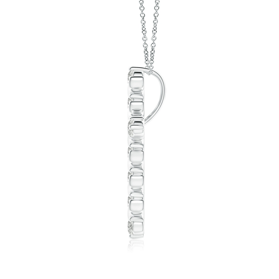 1.9mm KI3 Prong and Bar Set Diamond Cross Pendant in White Gold side 199
