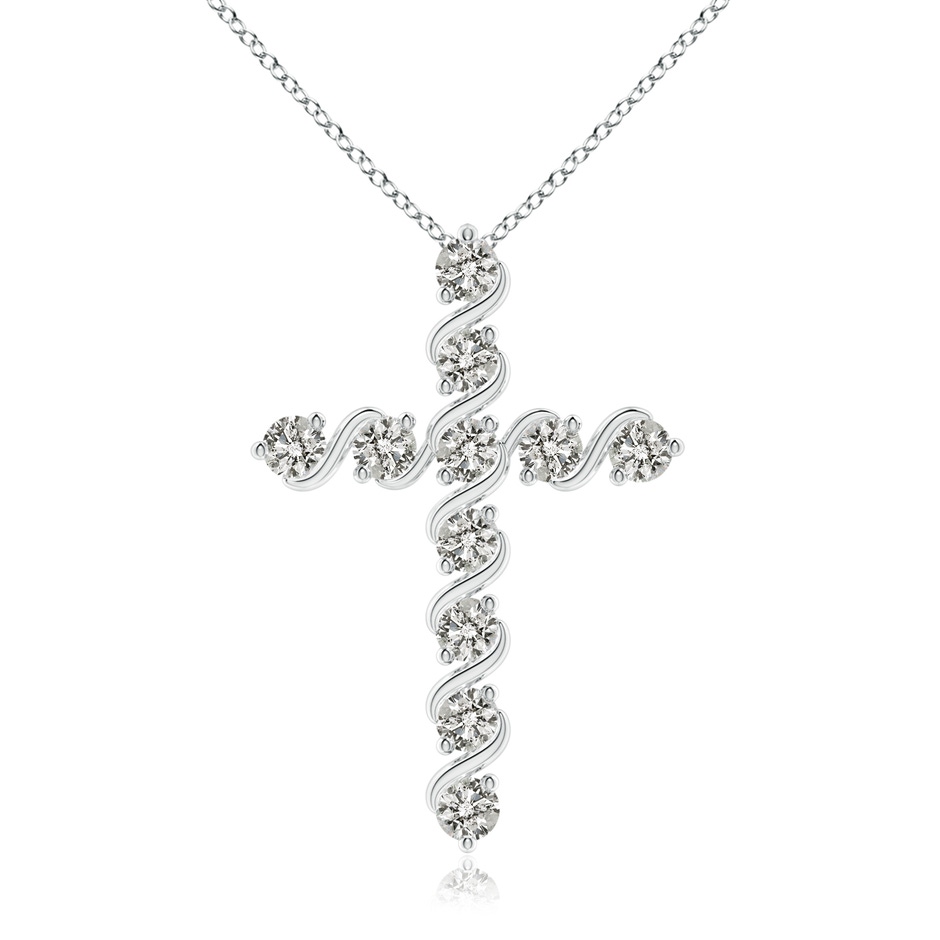 2.9mm KI3 Prong and Bar Set Diamond Cross Pendant in P950 Platinum 