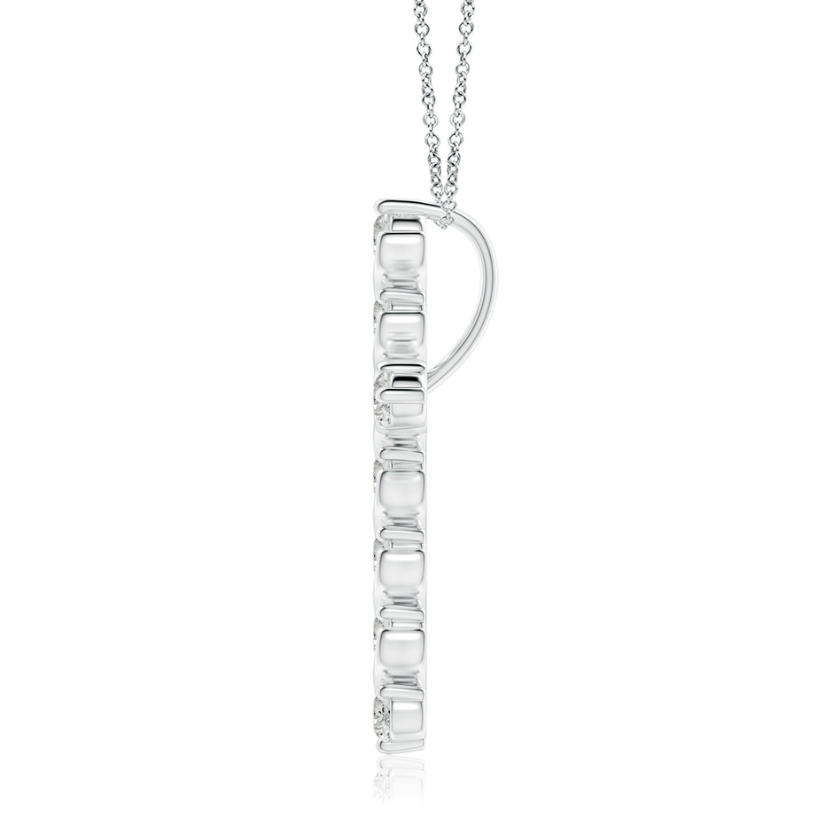 2.9mm KI3 Prong and Bar Set Diamond Cross Pendant in P950 Platinum side 199