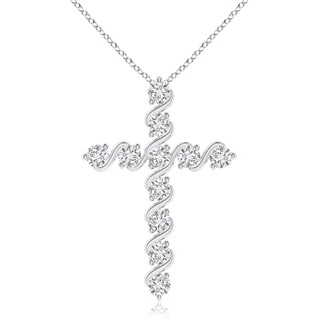 3.3mm HSI2 Prong and Bar Set Diamond Cross Pendant in P950 Platinum