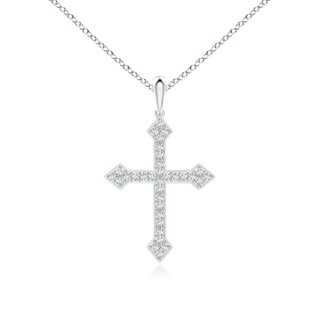 0.9mm GVS2 Vintage Style Pave-Set Diamond Cross Pendant in P950 Platinum