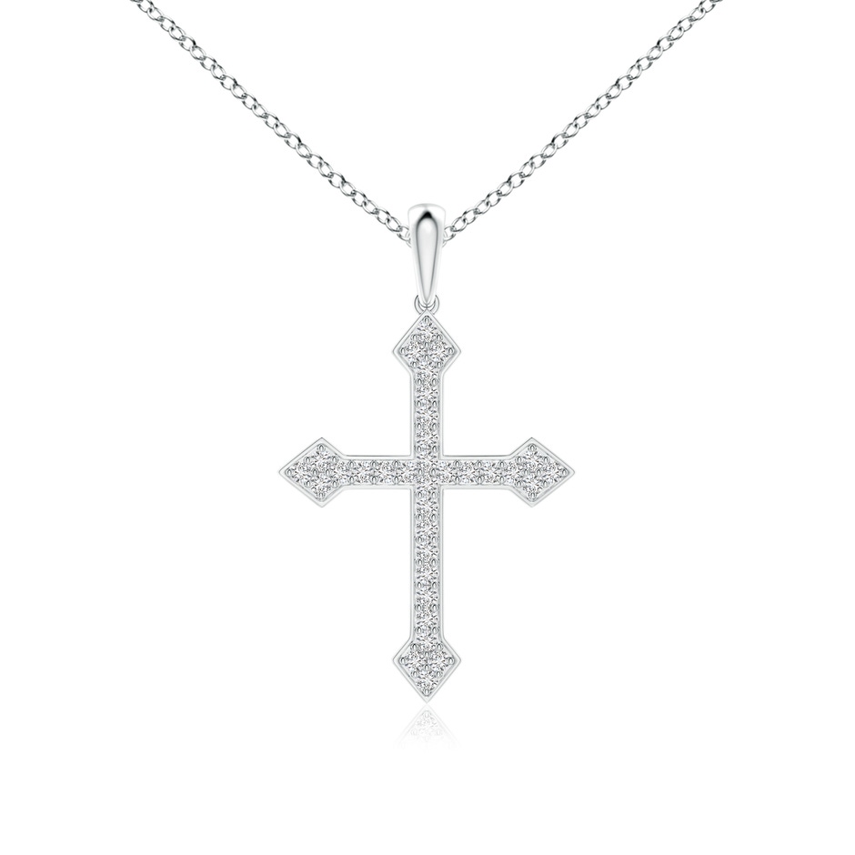 0.9mm HSI2 Vintage Style Pave-Set Diamond Cross Pendant in P950 Platinum 