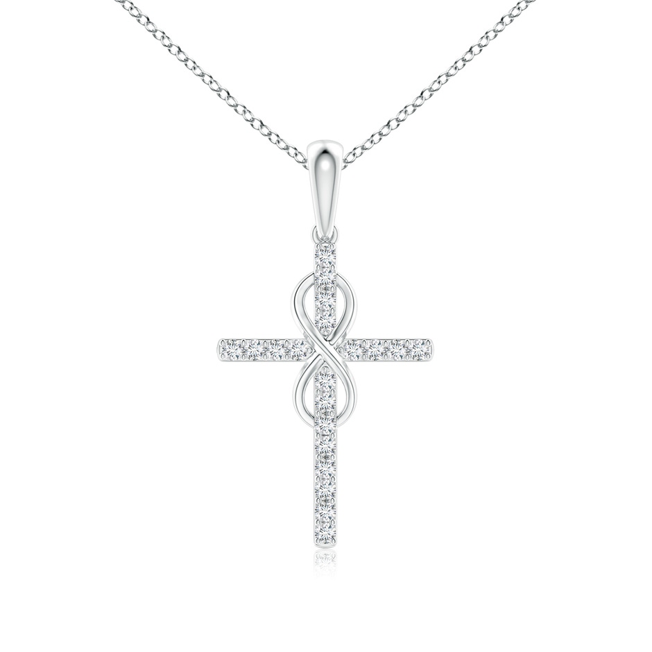 0.9mm GVS2 Diamond Cross and Infinity Pendant in P950 Platinum 