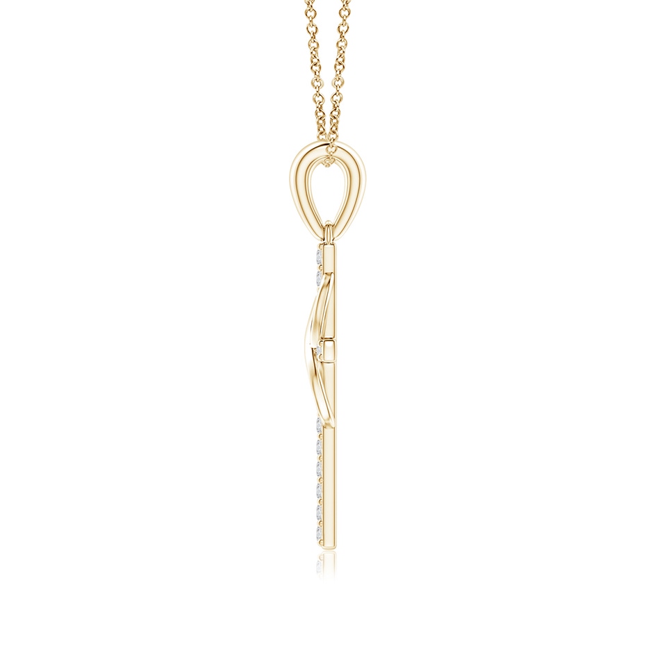 0.9mm HSI2 Diamond Cross and Infinity Pendant in 18K Yellow Gold side 199