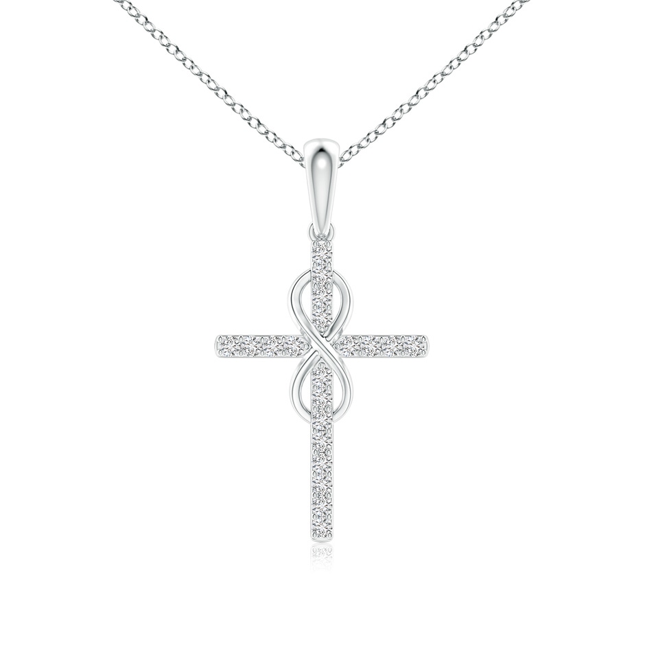0.9mm HSI2 Diamond Cross and Infinity Pendant in P950 Platinum 