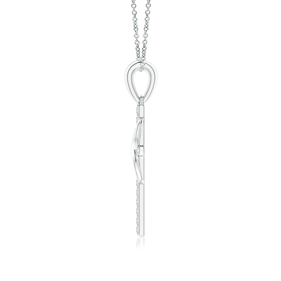 0.9mm HSI2 Diamond Cross and Infinity Pendant in P950 Platinum side 199