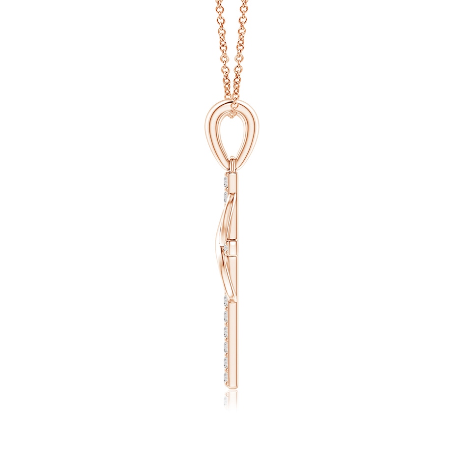 0.9mm IJI1I2 Diamond Cross and Infinity Pendant in Rose Gold side 199