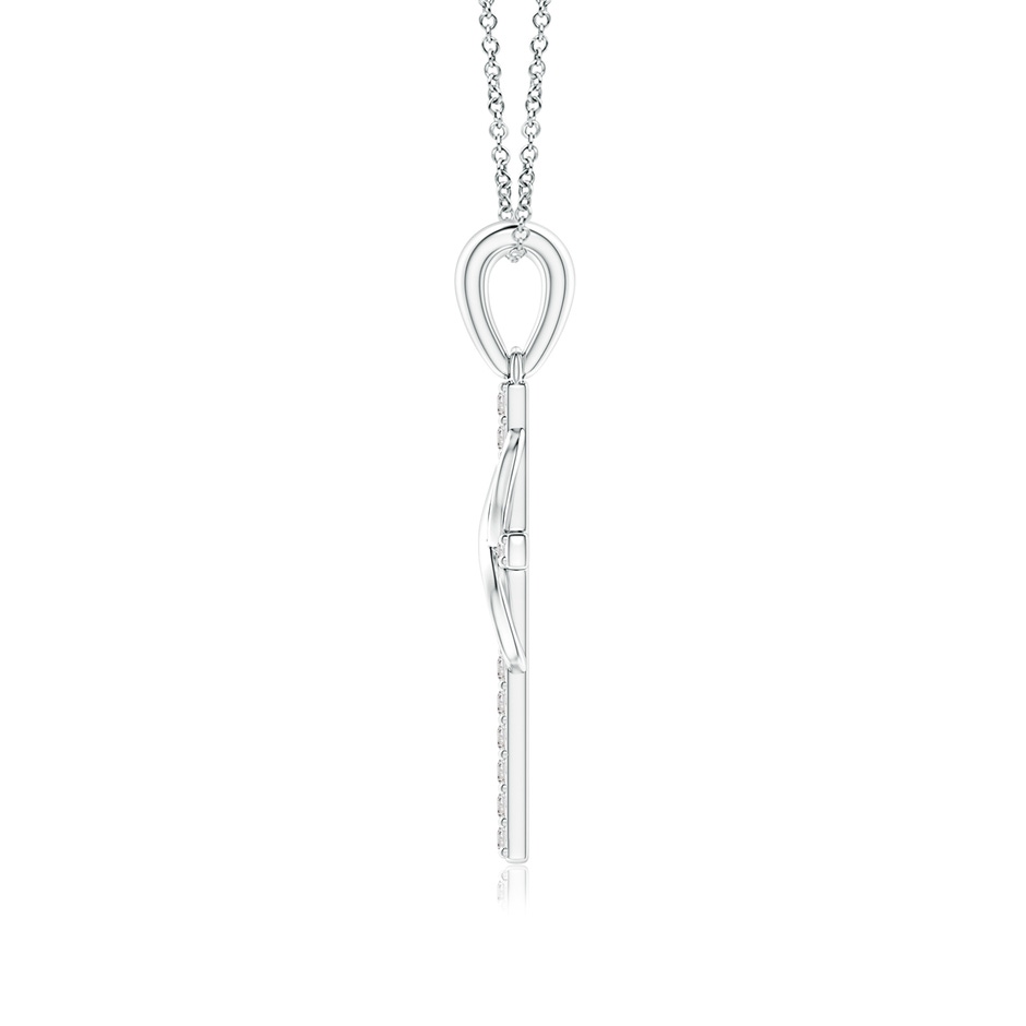 0.9mm IJI1I2 Diamond Cross and Infinity Pendant in White Gold side 199