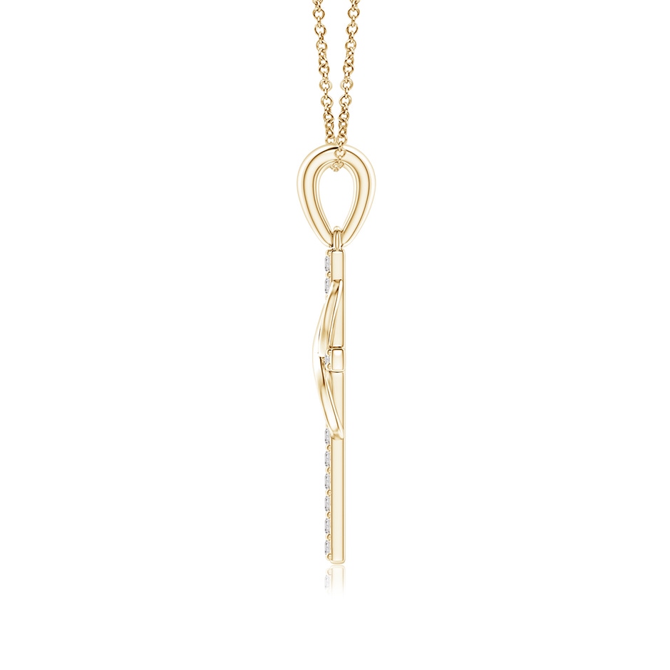 0.9mm IJI1I2 Diamond Cross and Infinity Pendant in Yellow Gold side 199