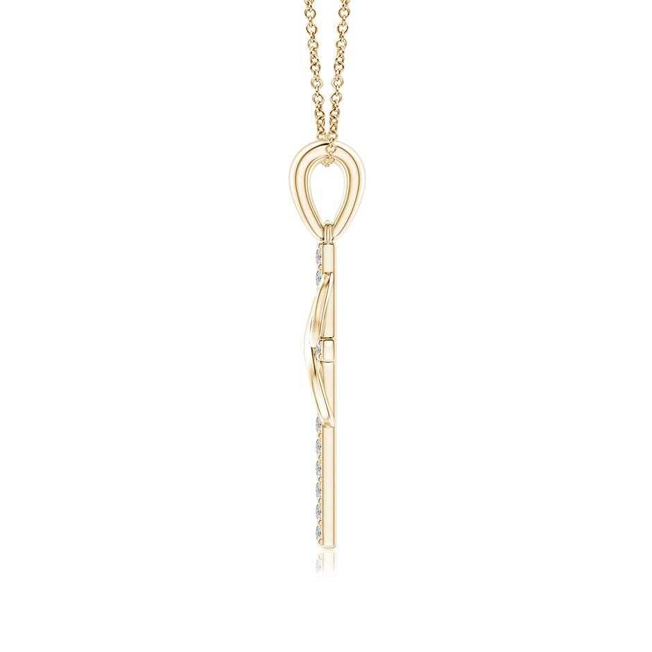 0.9mm KI3 Diamond Cross and Infinity Pendant in 18K Yellow Gold side 199