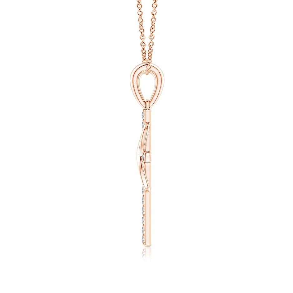 0.9mm KI3 Diamond Cross and Infinity Pendant in Rose Gold side 199