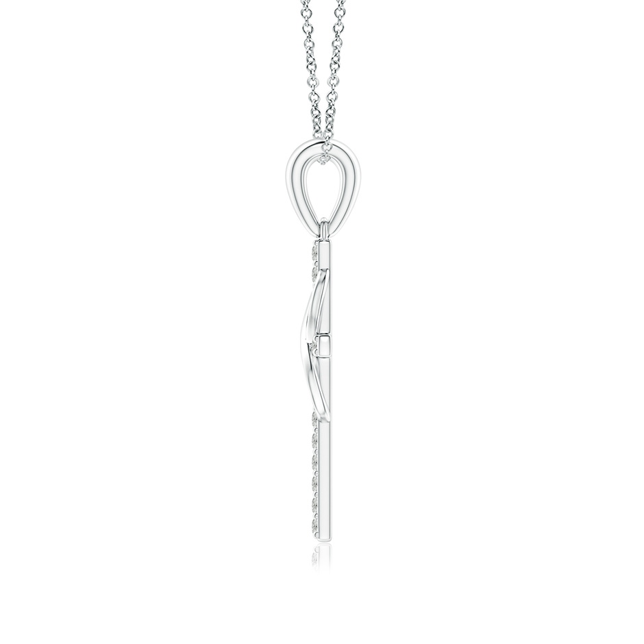 0.9mm KI3 Diamond Cross and Infinity Pendant in White Gold side 199