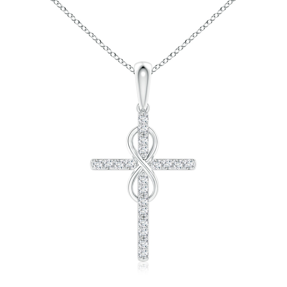 1mm GVS2 Diamond Cross and Infinity Pendant in P950 Platinum 