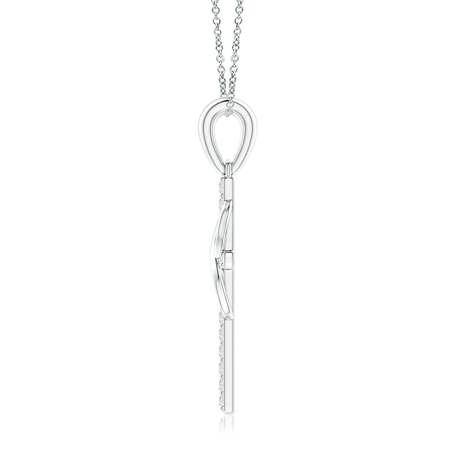 1mm GVS2 Diamond Cross and Infinity Pendant in P950 Platinum