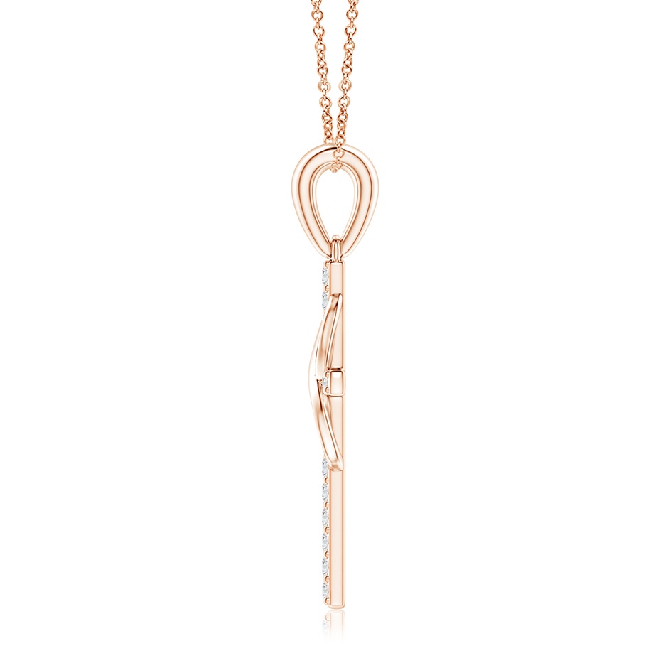 1mm GVS2 Diamond Cross and Infinity Pendant in Rose Gold side 199