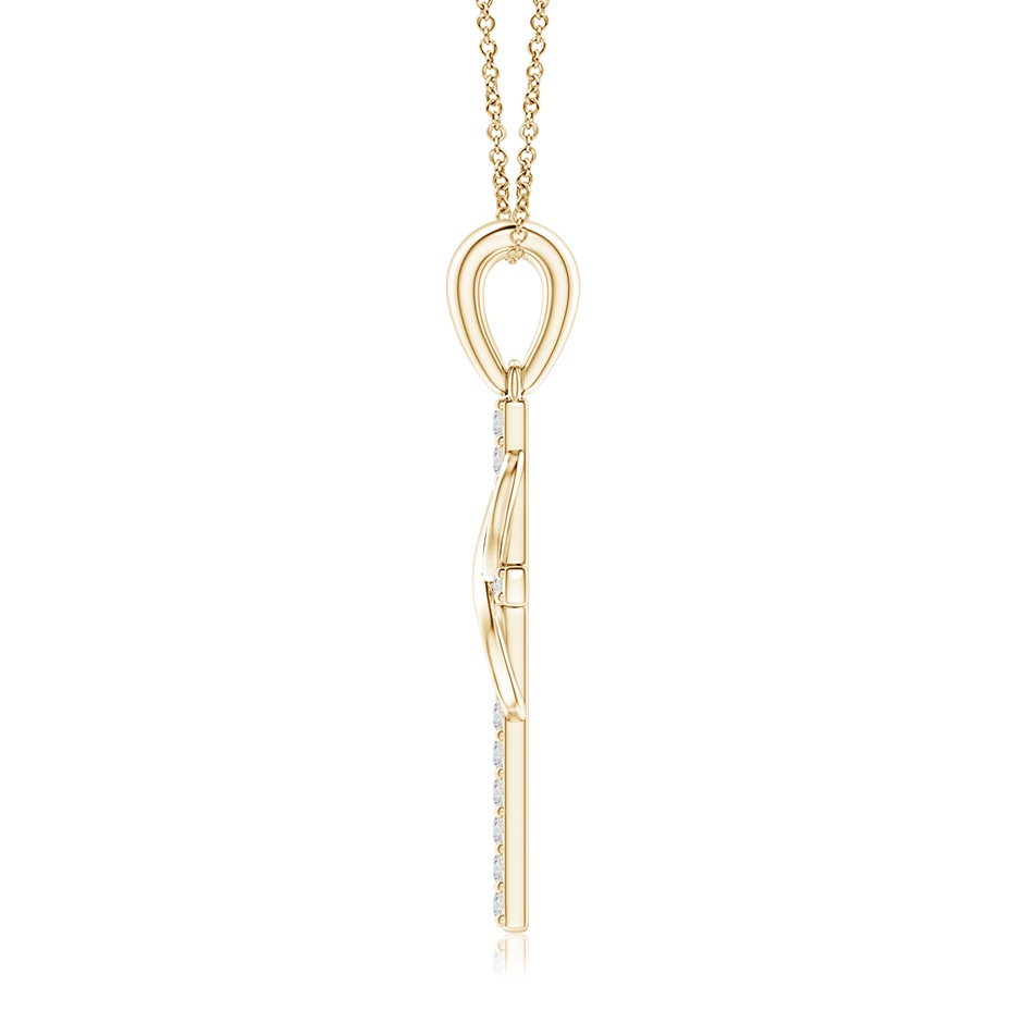 1mm HSI2 Diamond Cross and Infinity Pendant in 18K Yellow Gold side 199