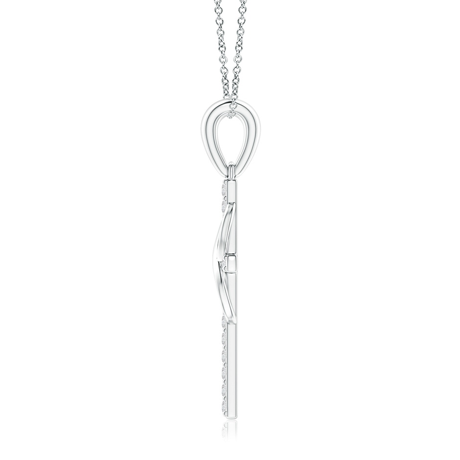 1mm HSI2 Diamond Cross and Infinity Pendant in White Gold side 199