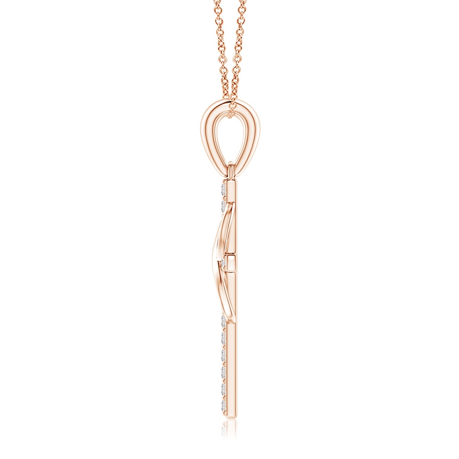 1mm IJI1I2 Diamond Cross and Infinity Pendant in 18K Rose Gold side 199