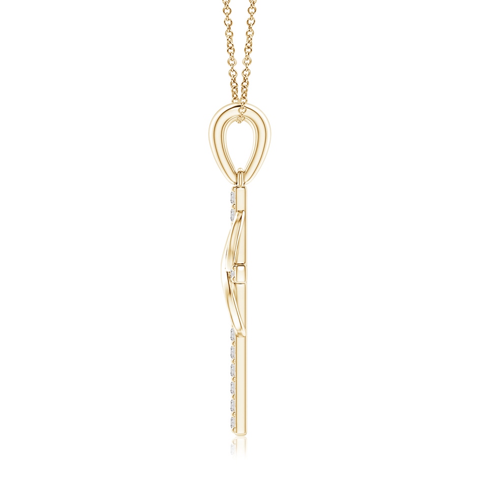 1mm IJI1I2 Diamond Cross and Infinity Pendant in 18K Yellow Gold side 199