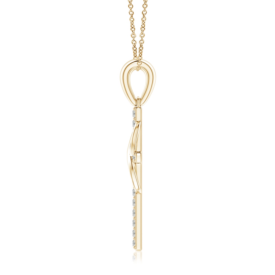 1mm KI3 Diamond Cross and Infinity Pendant in 18K Yellow Gold side 199