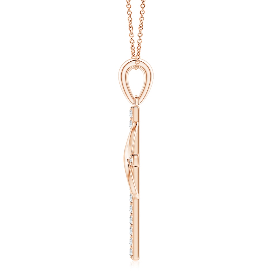 2.6mm GVS2 Diamond Cross and Infinity Pendant in Rose Gold side 199
