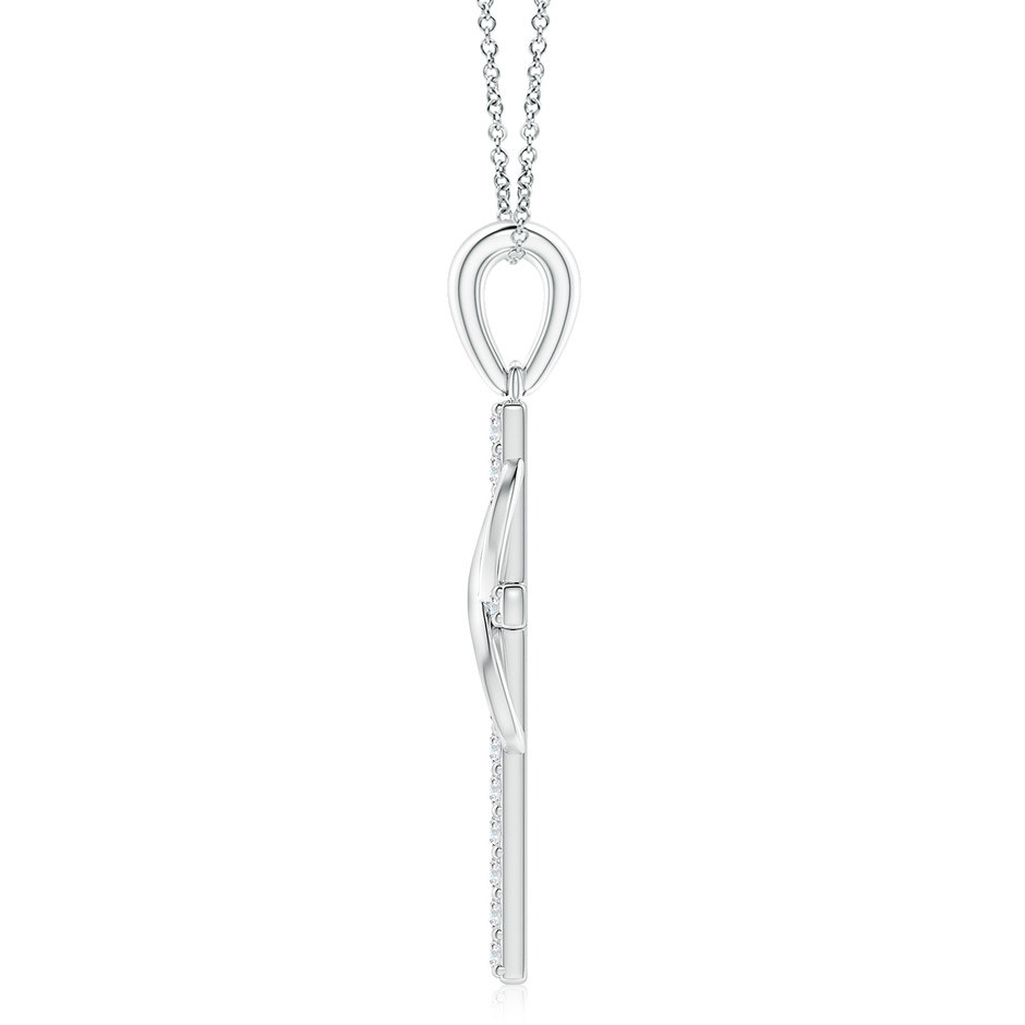 2.6mm GVS2 Diamond Cross and Infinity Pendant in White Gold side 199