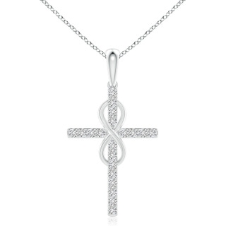 2.6mm HSI2 Diamond Cross and Infinity Pendant in P950 Platinum