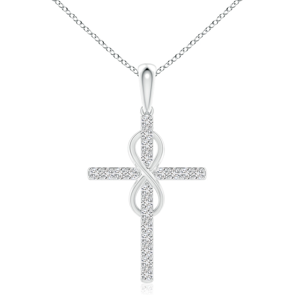 2.6mm HSI2 Diamond Cross and Infinity Pendant in P950 Platinum 