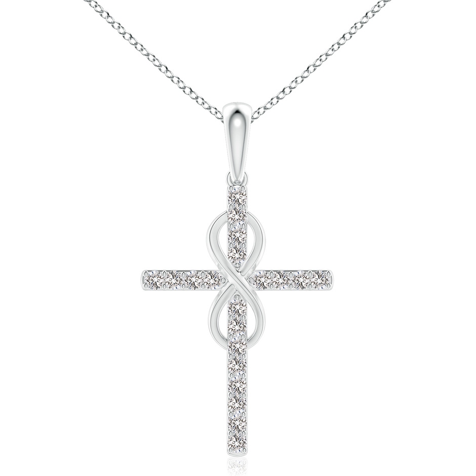 2.6mm IJI1I2 Diamond Cross and Infinity Pendant in P950 Platinum 