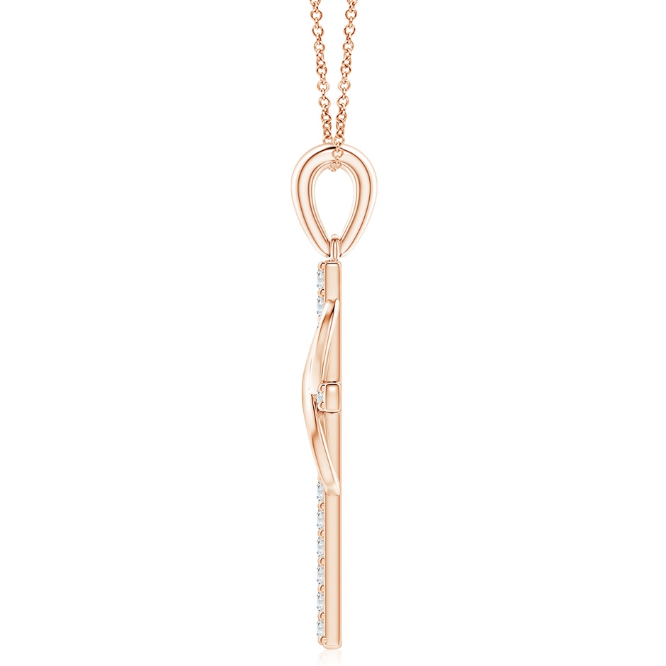 2.9mm GVS2 Diamond Cross and Infinity Pendant in 18K Rose Gold side 199