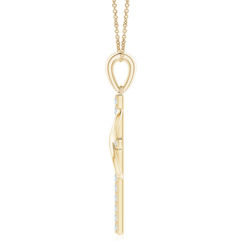 2.9mm GVS2 Diamond Cross and Infinity Pendant in Yellow Gold side 199