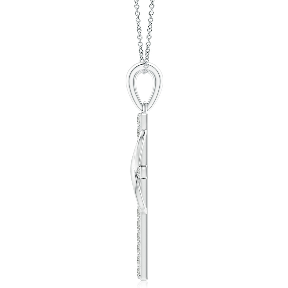 2.9mm KI3 Diamond Cross and Infinity Pendant in White Gold side 199