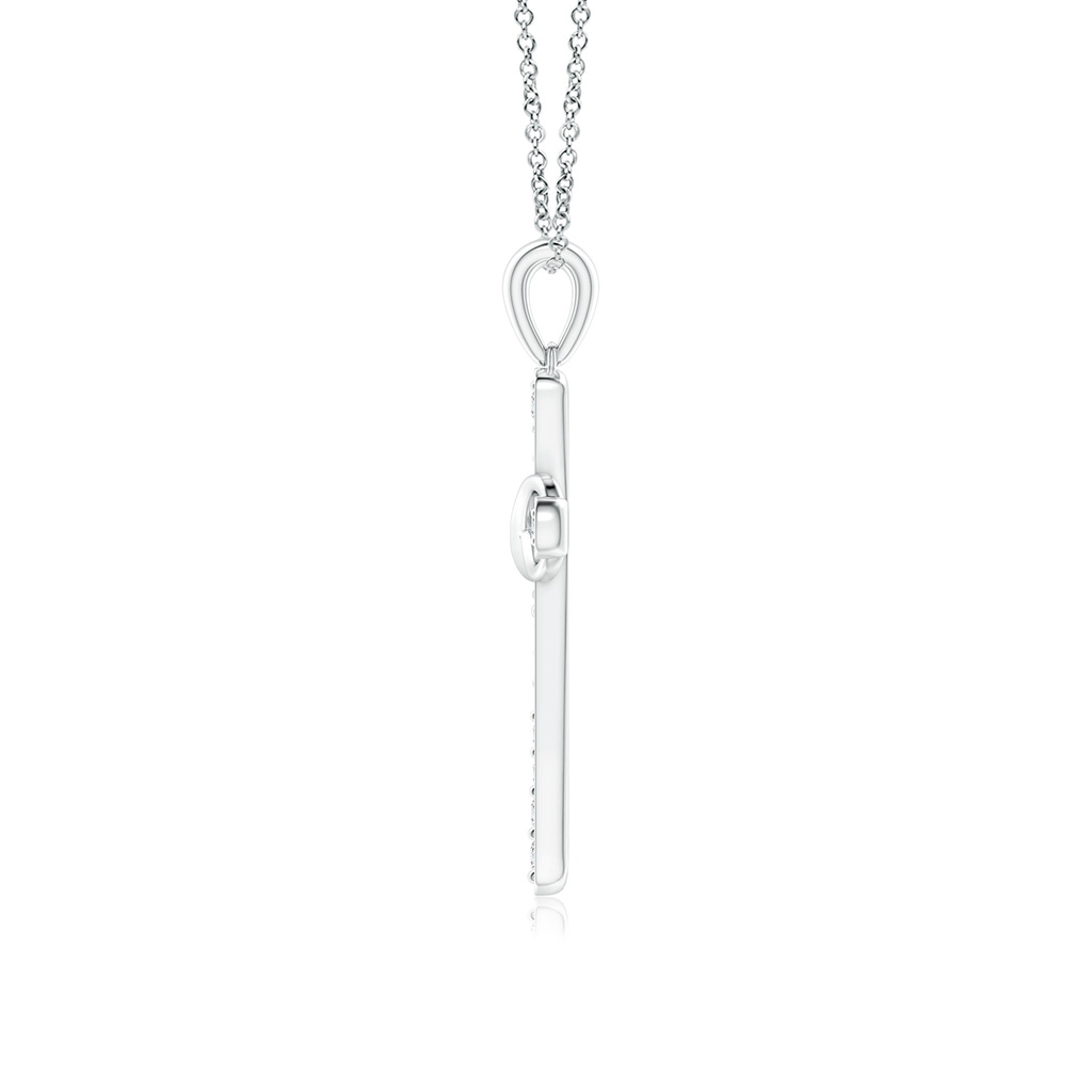 1.5mm GVS2 Pave-Set Diamond Cross and Sideways Infinity Pendant in White Gold - side 199