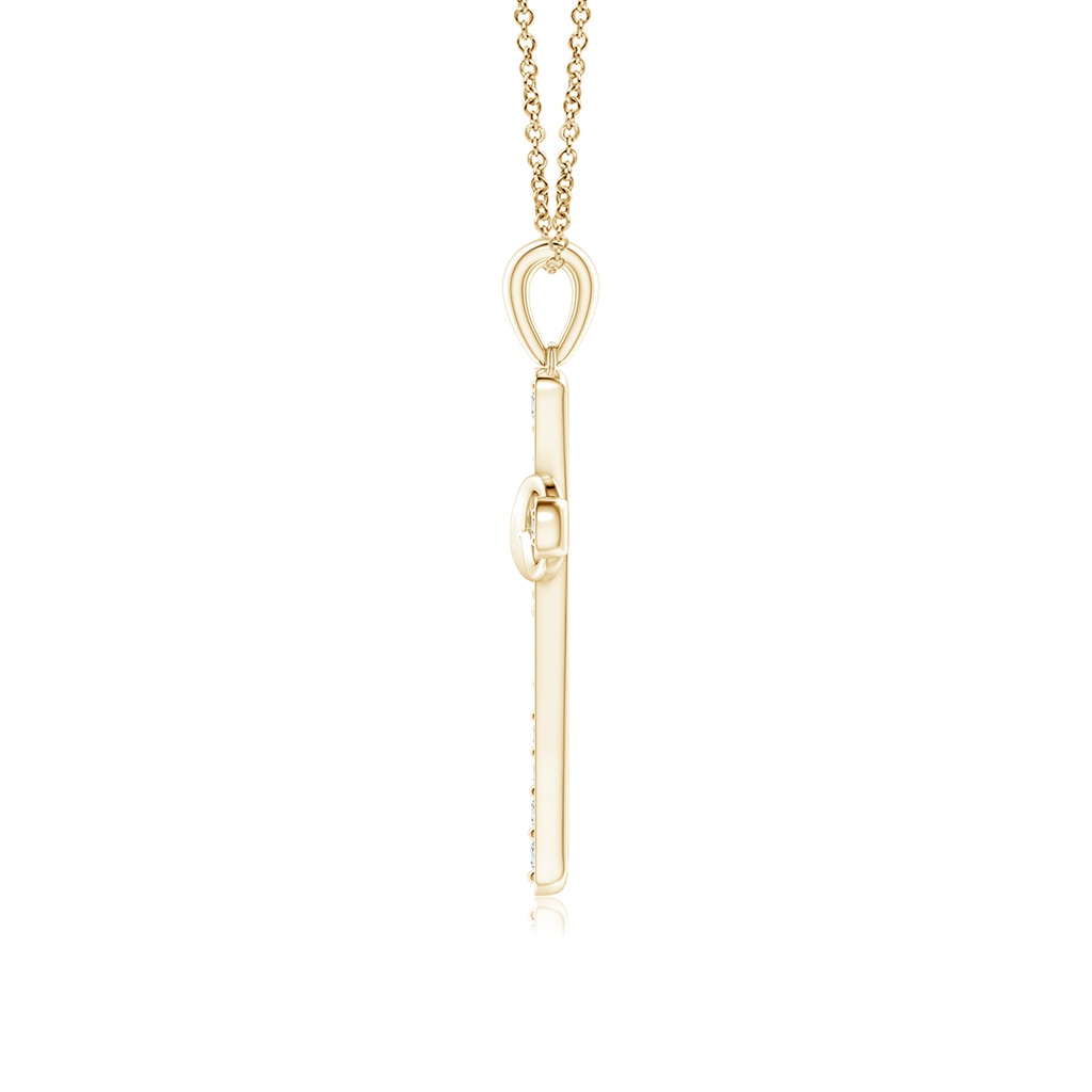 1.5mm GVS2 Pave-Set Diamond Cross and Sideways Infinity Pendant in Yellow Gold - side 199