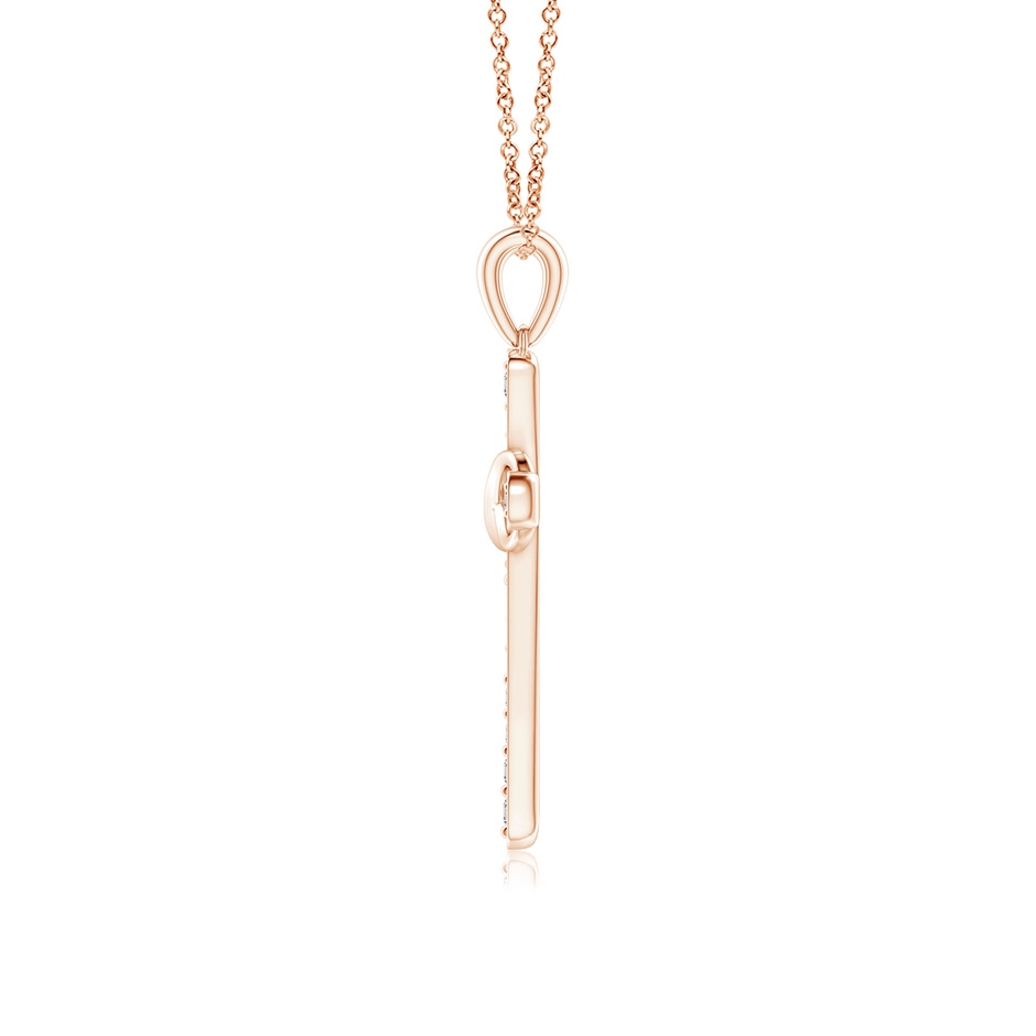 1.5mm IJI1I2 Pave-Set Diamond Cross and Sideways Infinity Pendant in Rose Gold side 199