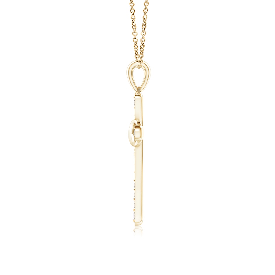 1.5mm IJI1I2 Pave-Set Diamond Cross and Sideways Infinity Pendant in Yellow Gold side 199