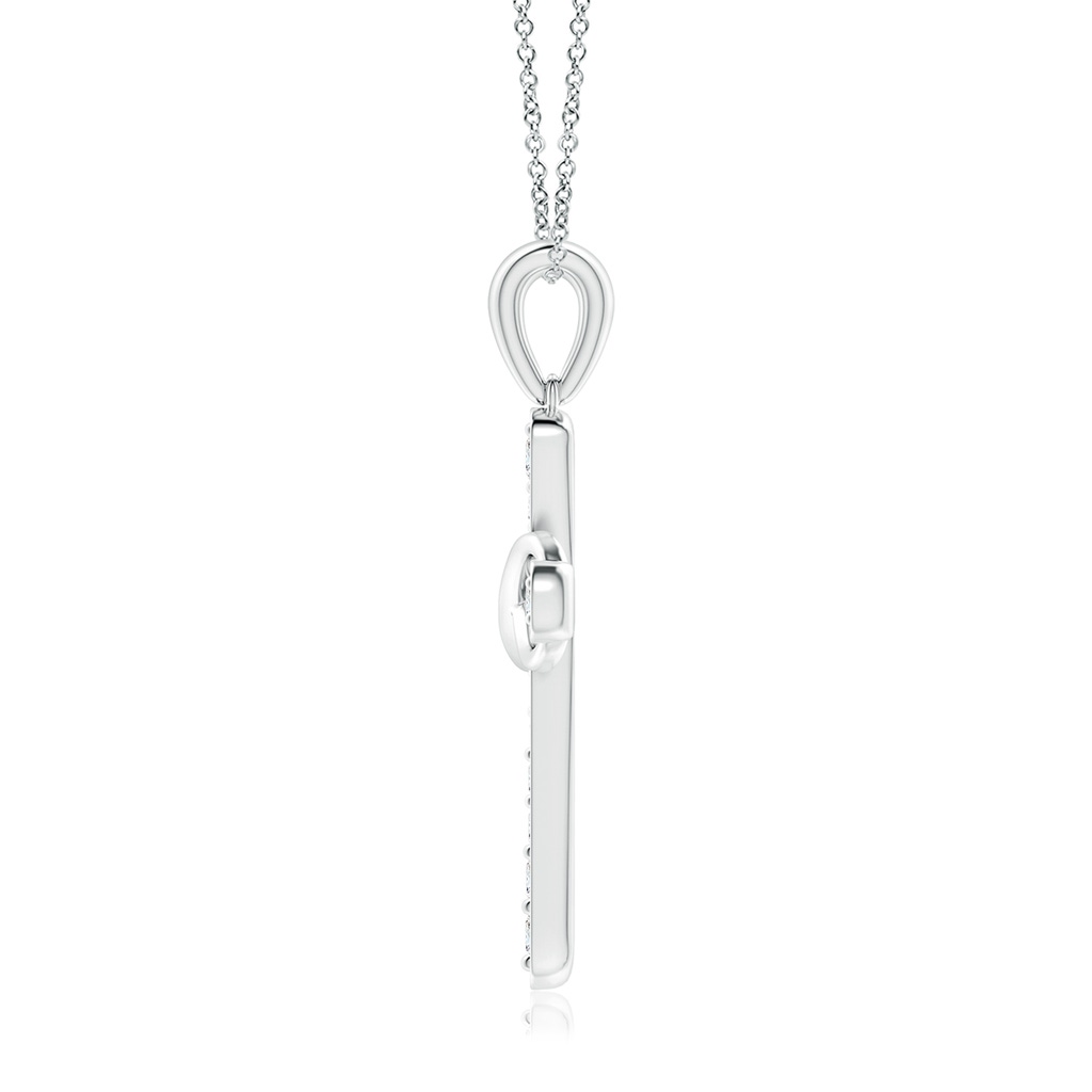 2.6mm GVS2 Pave-Set Diamond Cross and Sideways Infinity Pendant in P950 Platinum - side 199