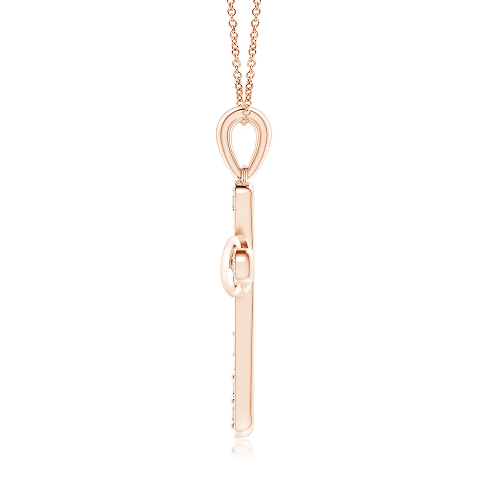 2.6mm IJI1I2 Pave-Set Diamond Cross and Sideways Infinity Pendant in Rose Gold side 199