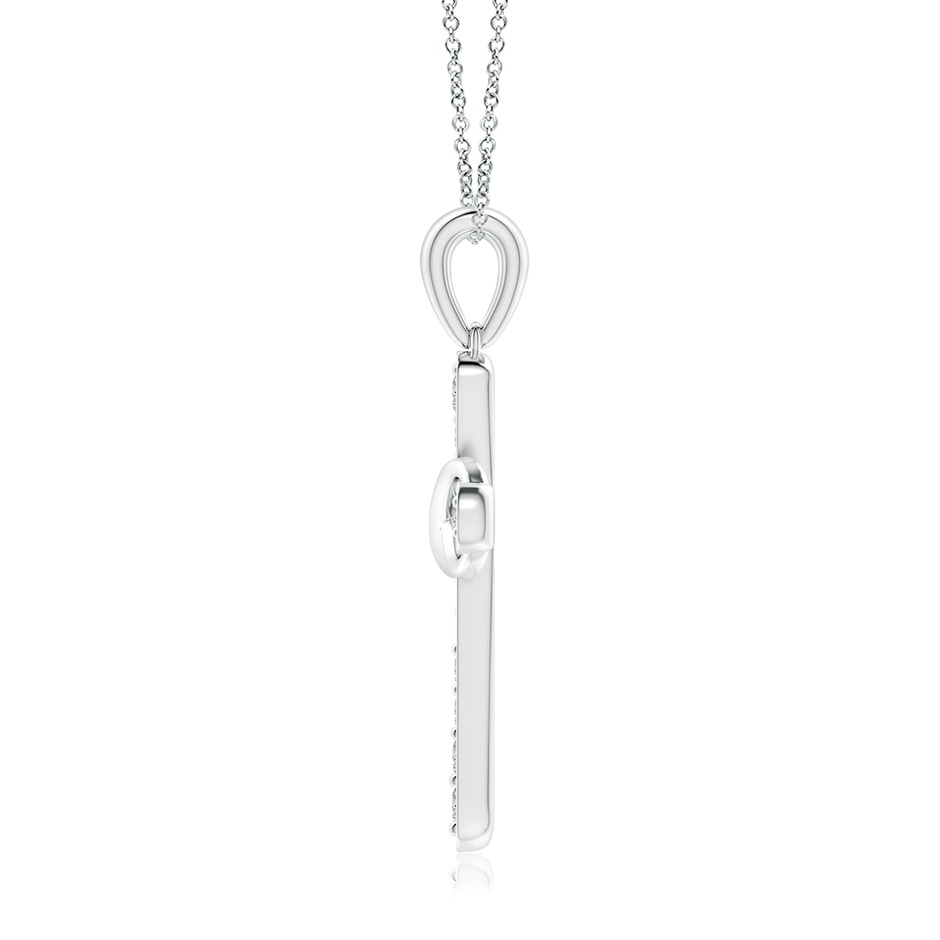 2.6mm KI3 Pave-Set Diamond Cross and Sideways Infinity Pendant in P950 Platinum side 199