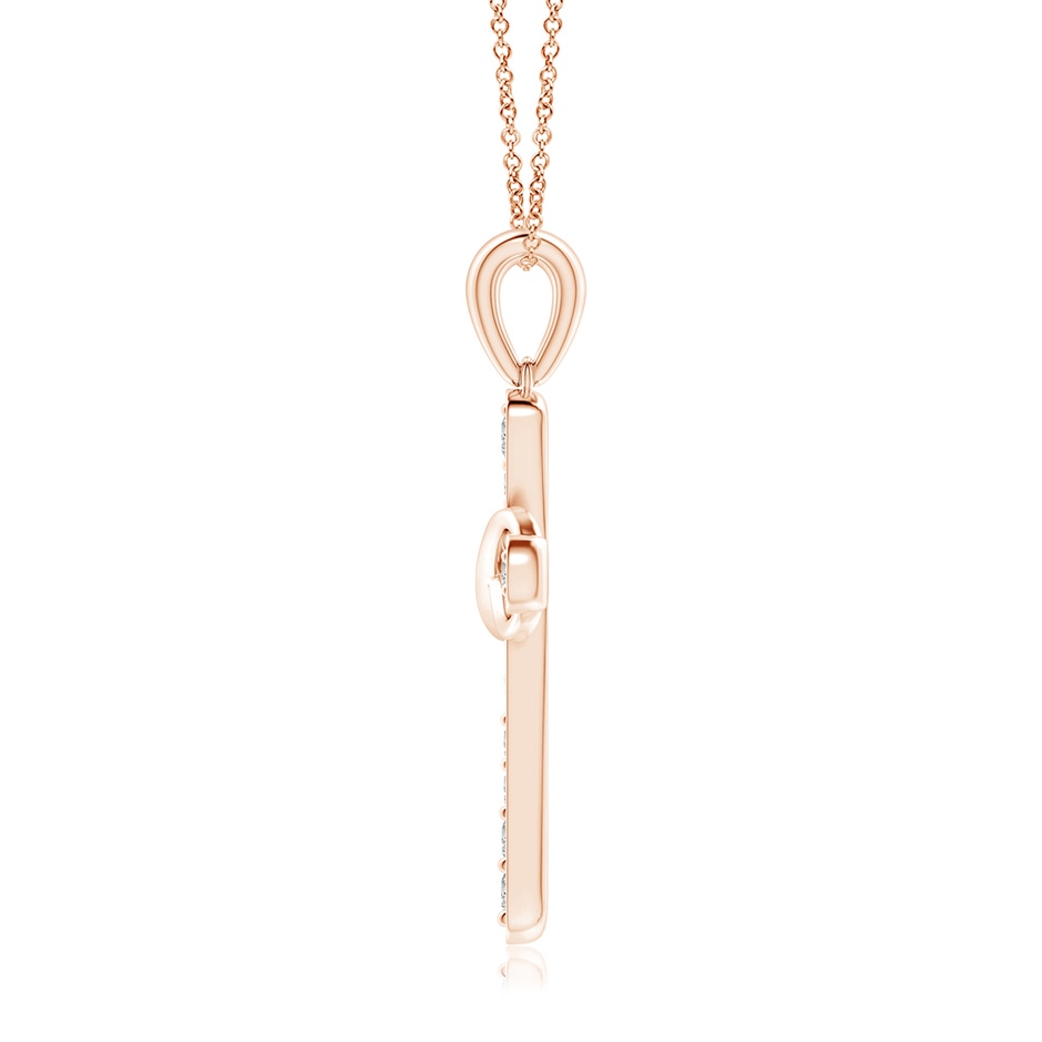 2.6mm KI3 Pave-Set Diamond Cross and Sideways Infinity Pendant in Rose Gold side 199