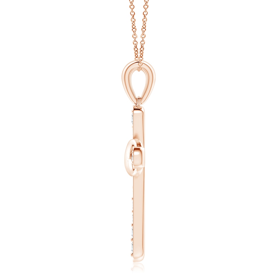 3.1mm GVS2 Pave-Set Diamond Cross and Sideways Infinity Pendant in 18K Rose Gold side 199