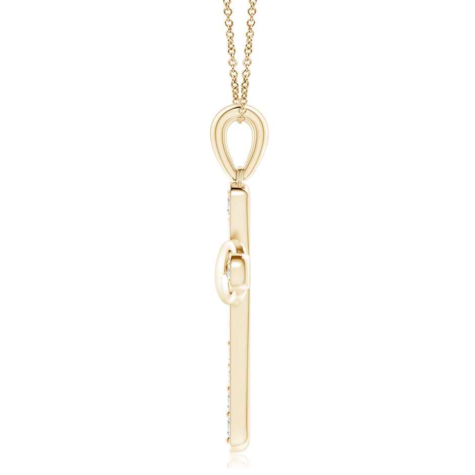 3.1mm GVS2 Pave-Set Diamond Cross and Sideways Infinity Pendant in 18K Yellow Gold side 199