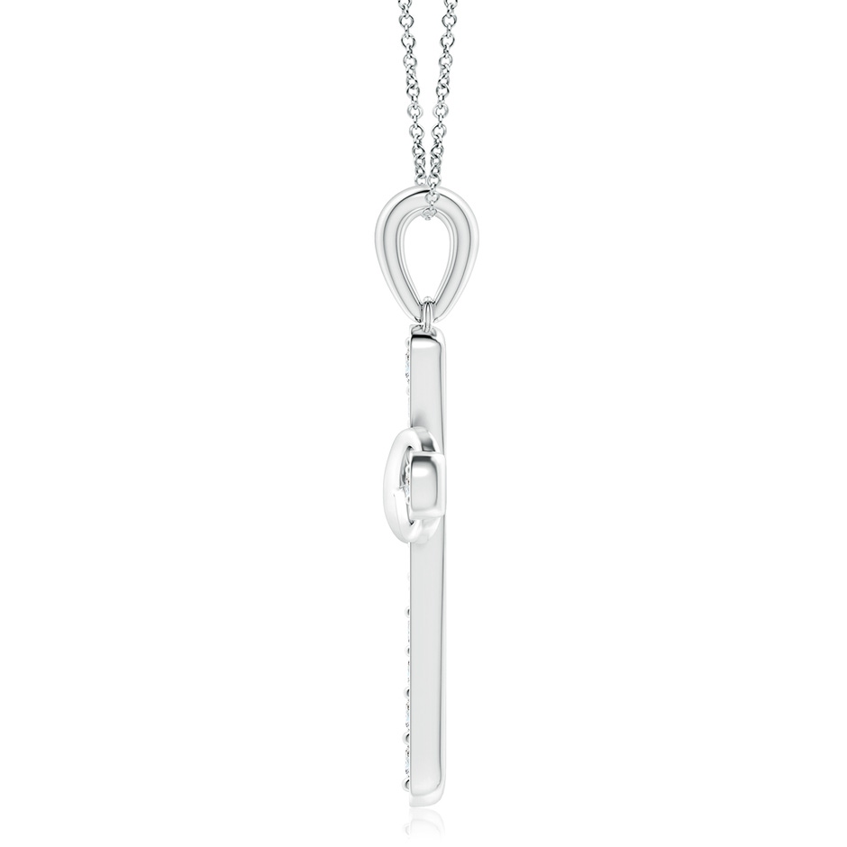 3.1mm GVS2 Pave-Set Diamond Cross and Sideways Infinity Pendant in P950 Platinum side 199