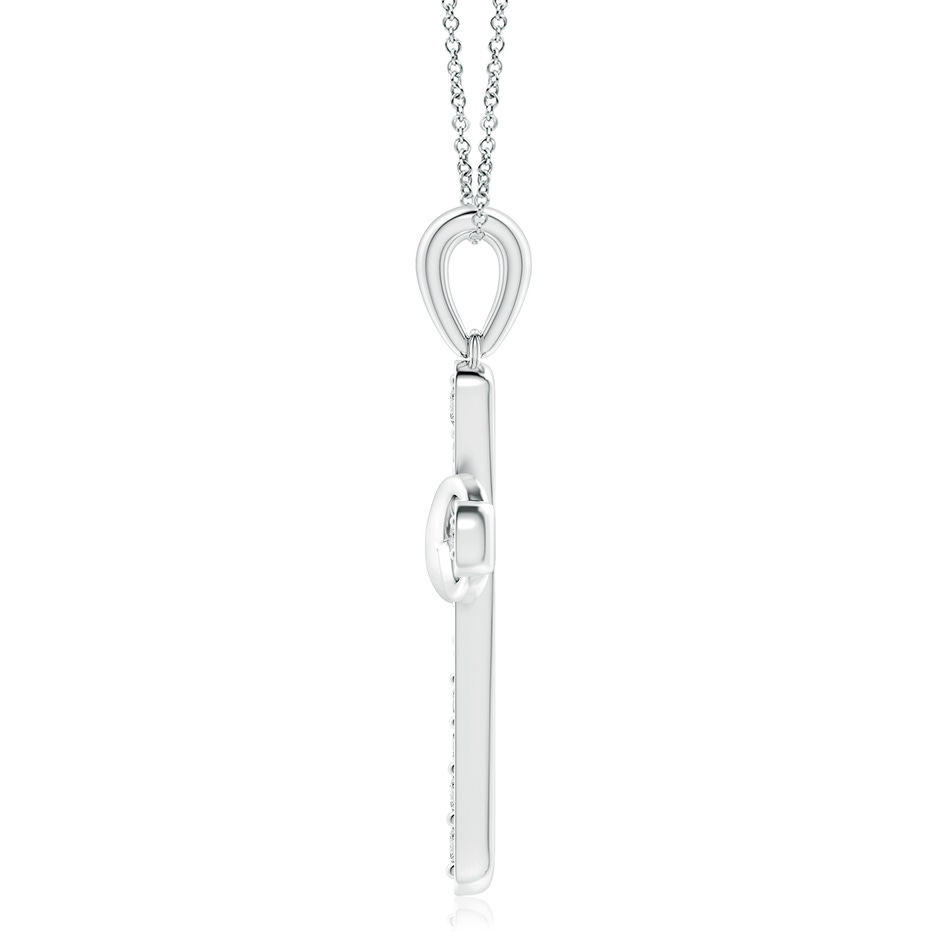 3.1mm HSI2 Pave-Set Diamond Cross and Sideways Infinity Pendant in 18K White Gold side 199