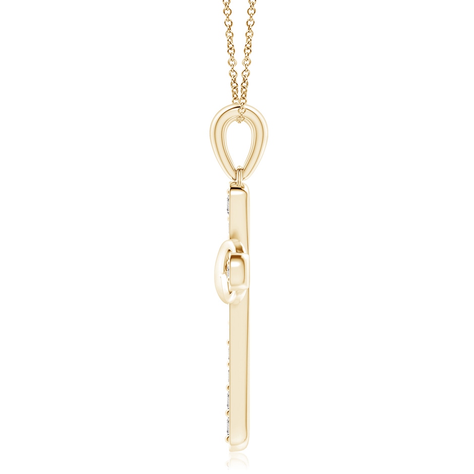 3.1mm IJI1I2 Pave-Set Diamond Cross and Sideways Infinity Pendant in 18K Yellow Gold side 199