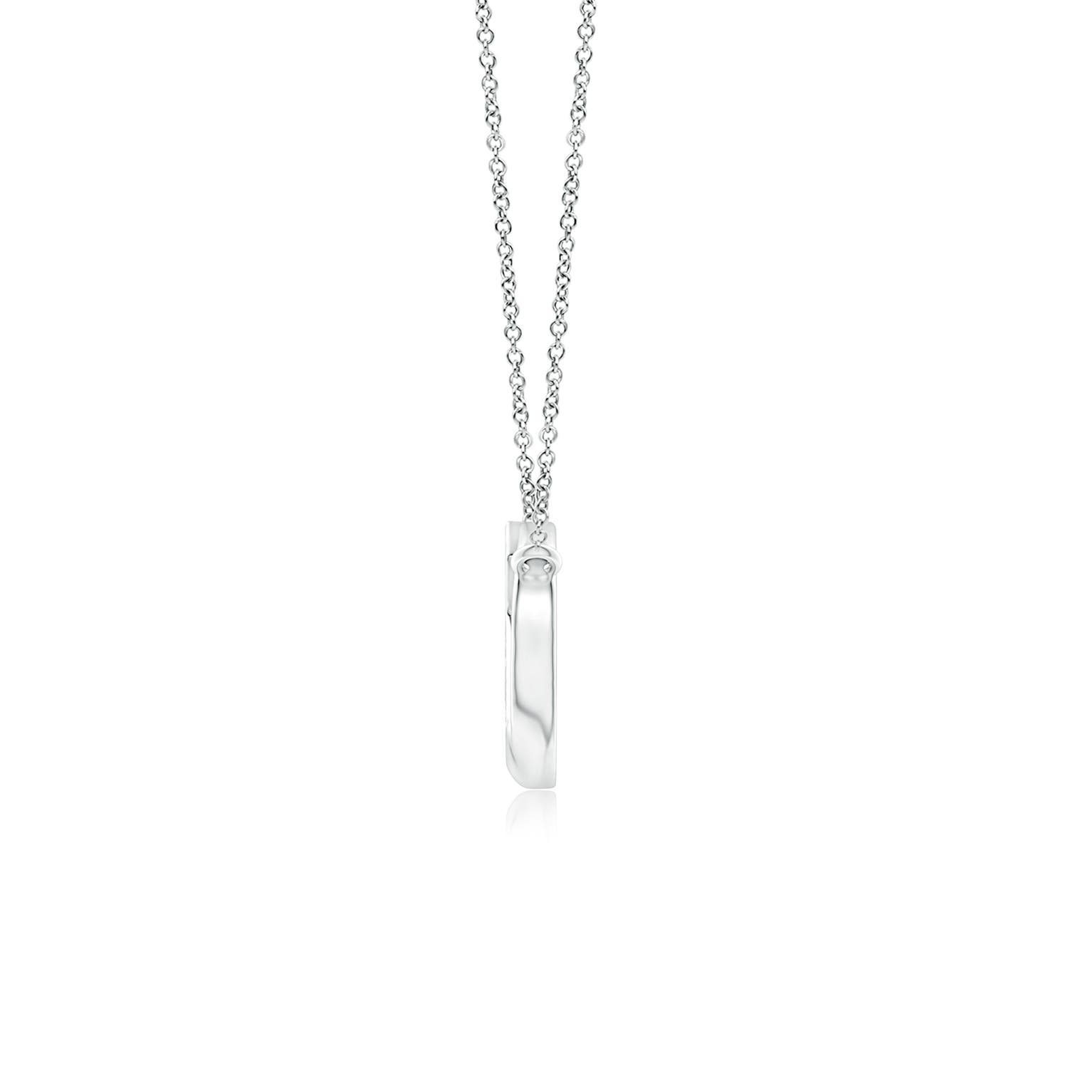 1.2mm GVS2 Pave-Set Diamond Sideways Infinity Cross Pendant in White Gold