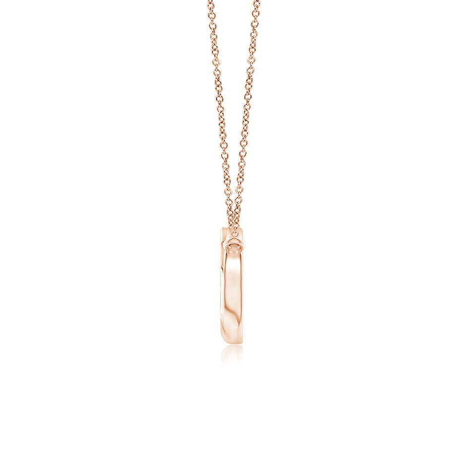 1.2mm IJI1I2 Pave-Set Diamond Sideways Infinity Cross Pendant in Rose Gold side 199