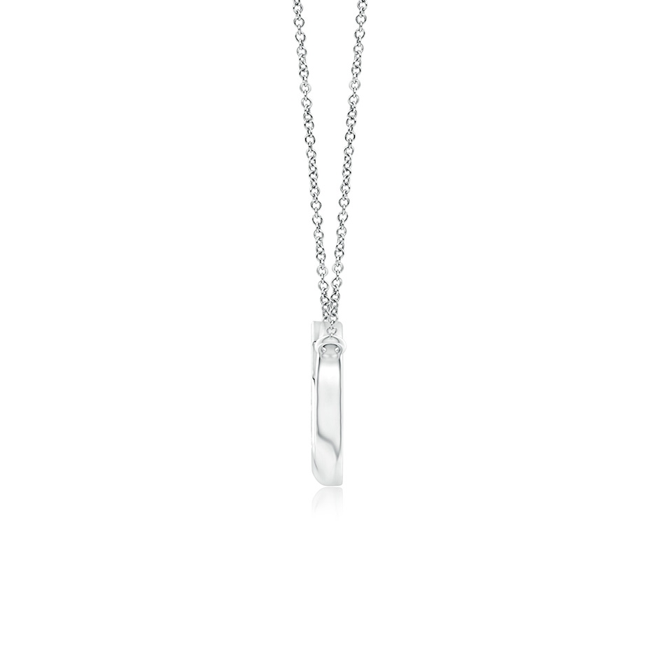 1.2mm KI3 Pave-Set Diamond Sideways Infinity Cross Pendant in P950 Platinum side 199