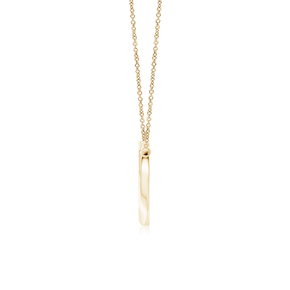 2.2mm GVS2 Pave-Set Diamond Sideways Infinity Cross Pendant in Yellow Gold side 199