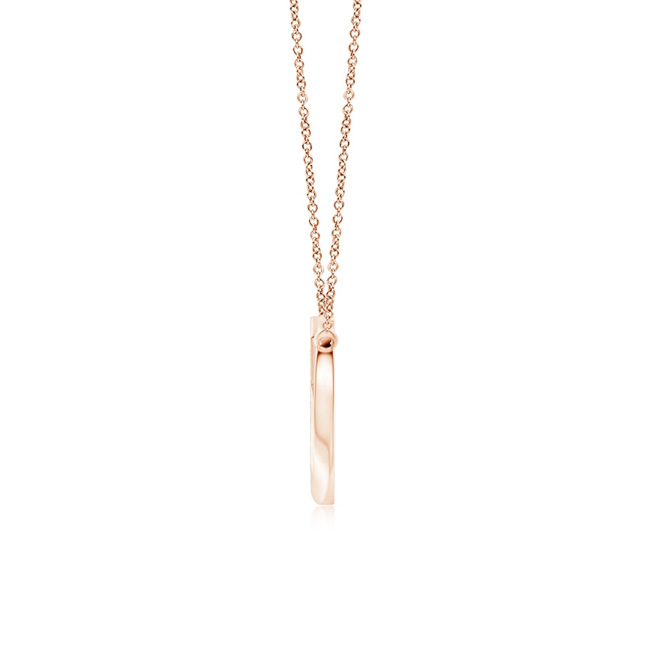 2.2mm IJI1I2 Pave-Set Diamond Sideways Infinity Cross Pendant in Rose Gold side 199